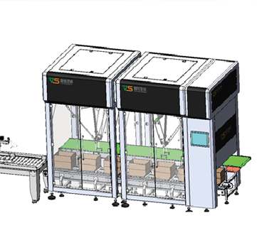 Dual-robot flexible packing unit